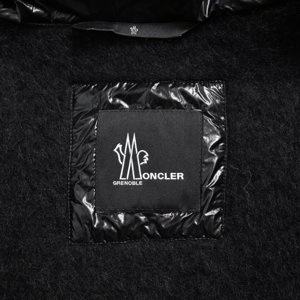 MONCLER モンクレール /  2022-2023AW / GRENOBLE MANTELLA グルノーブル マンテラ / ウール モヘア アルパカ ニット ポンチョ / ダウン入り   / size FREE (BLACK)