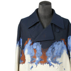 希少 極美品 FENDI フェンディ / 定価70万 23SS クラウド モチーフ ジャガード ダブル ロングコート / FF0690 AMZ9 / size 46 コート