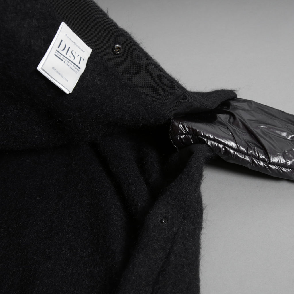 MONCLER モンクレール /  2022-2023AW / GRENOBLE MANTELLA グルノーブル マンテラ / ウール モヘア アルパカ ニット ポンチョ / ダウン入り   / size FREE (BLACK)