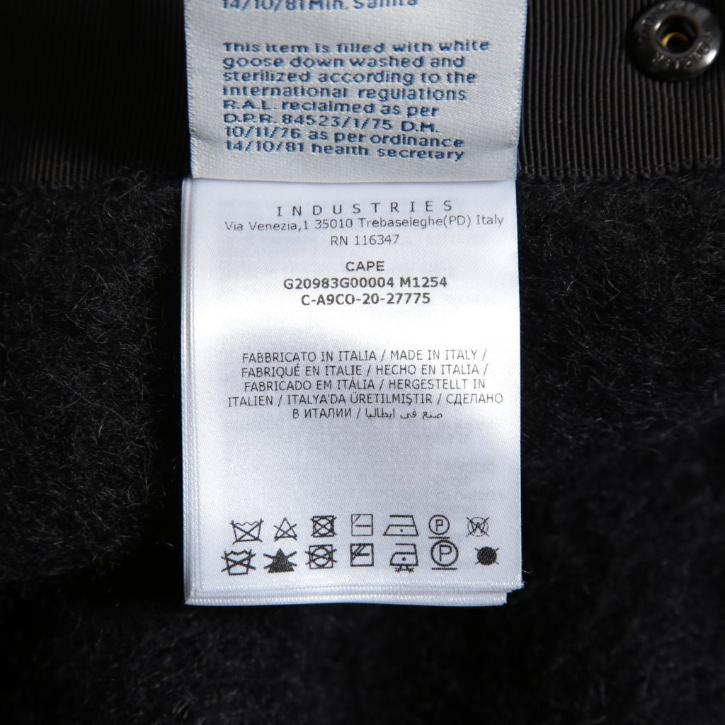 MONCLER モンクレール /  2022-2023AW / GRENOBLE MANTELLA グルノーブル マンテラ / ウール モヘア アルパカ ニット ポンチョ / ダウン入り   / size FREE (BLACK)