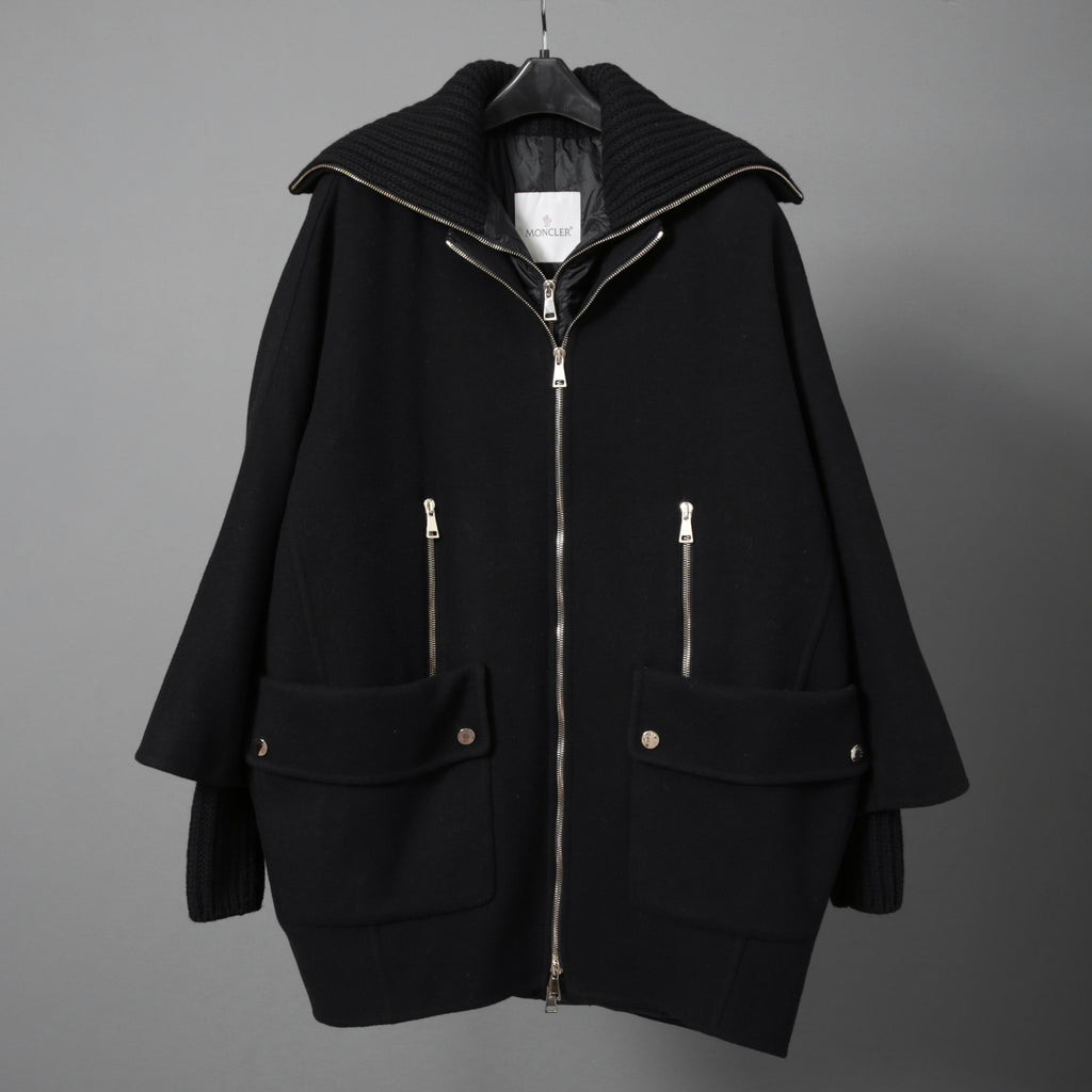 MONCLER モンクレール / 美品 2017 ACANTHUS / 3WAY ダウン コート / カシミヤ混 メルトン / size 1 (BLACK)