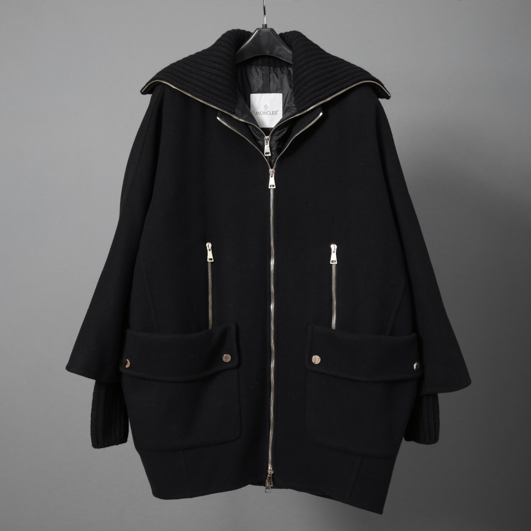 MONCLER モンクレール / 美品 2017 ACANTHUS / 3WAY ダウン コート / カシミヤ混 メルトン / size 1 (BLACK)