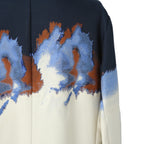 希少 極美品 FENDI フェンディ / 定価70万 23SS クラウド モチーフ ジャガード ダブル ロングコート / FF0690 AMZ9 / size 46 コート