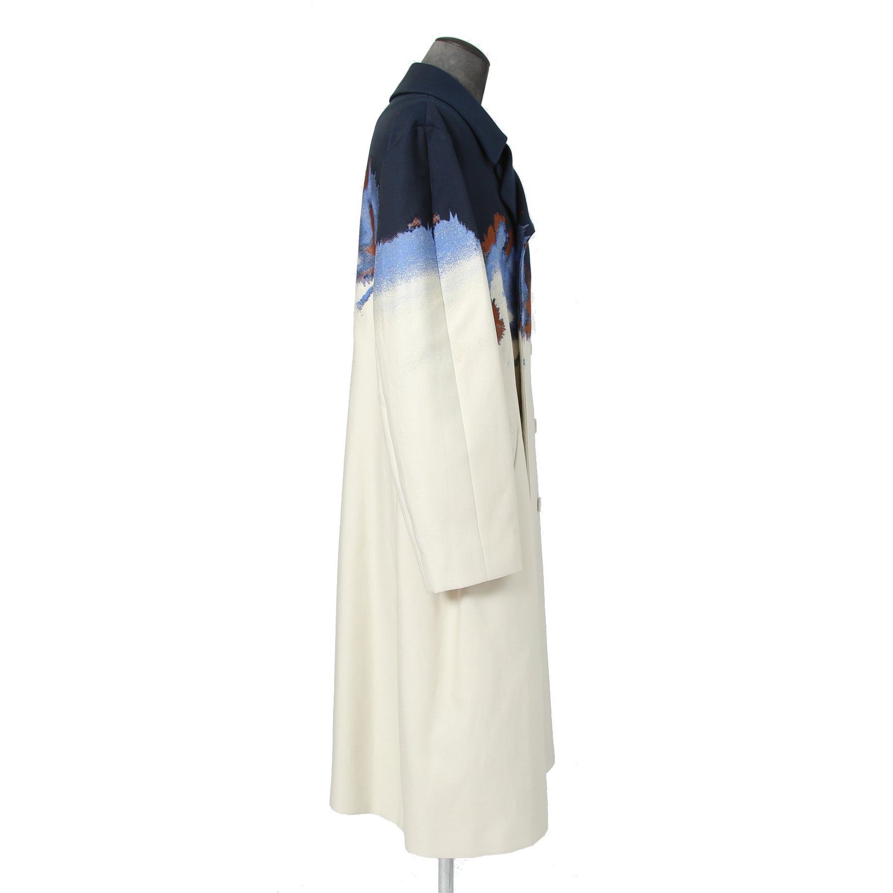 希少 極美品 FENDI フェンディ / 定価70万 23SS クラウド モチーフ ジャガード ダブル ロングコート / FF0690 AMZ9 / size 46 コート