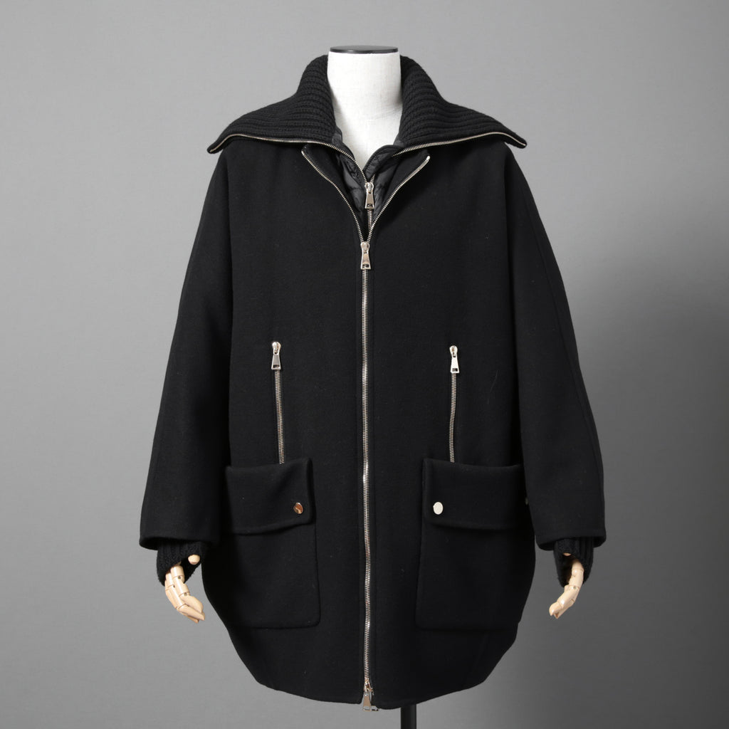 MONCLER モンクレール / 美品 2017 ACANTHUS / 3WAY ダウン コート / カシミヤ混 メルトン / size 1 (BLACK)