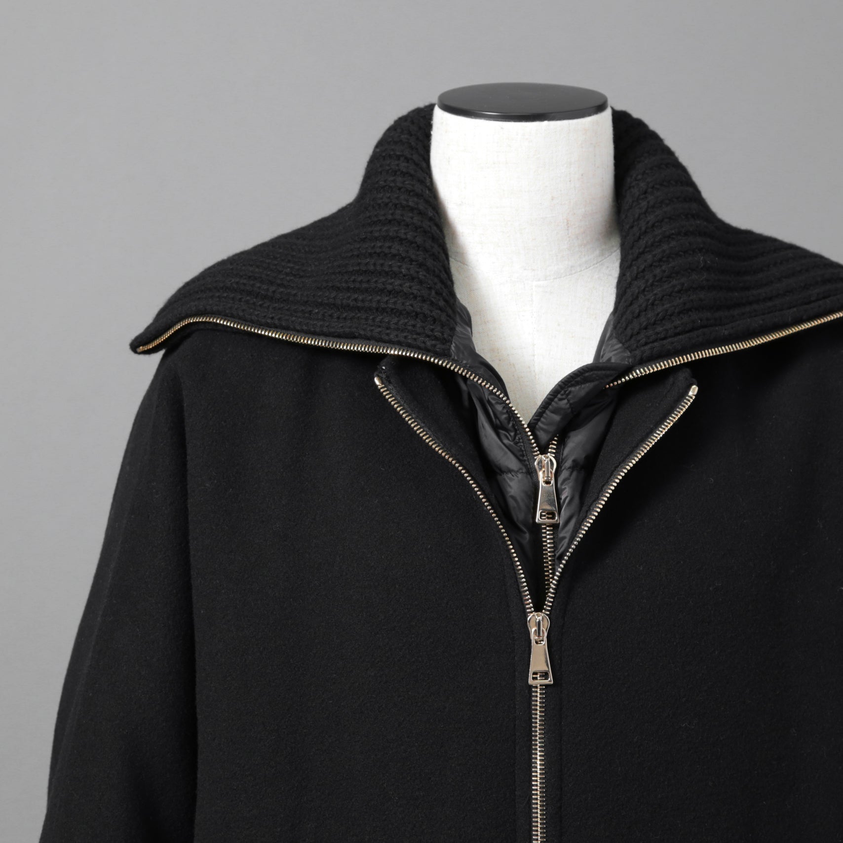 MONCLER モンクレール / 美品 2017 ACANTHUS / 3WAY ダウン コート / カシミヤ混 メルトン / size 1 (BLACK)