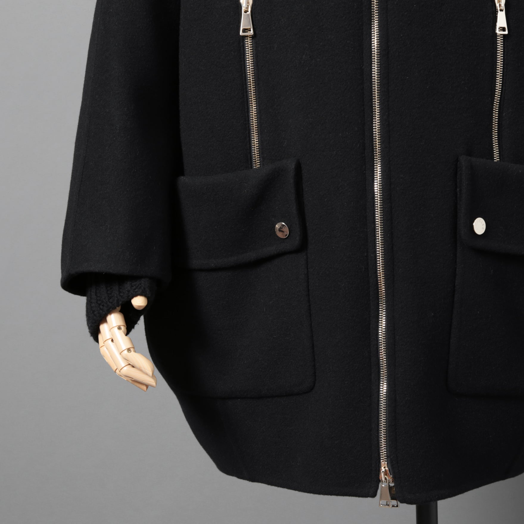 MONCLER モンクレール / 美品 2017 ACANTHUS / 3WAY ダウン コート / カシミヤ混 メルトン / size 1 (BLACK)