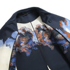 希少 極美品 FENDI フェンディ / 定価70万 23SS クラウド モチーフ ジャガード ダブル ロングコート / FF0690 AMZ9 / size 46 コート