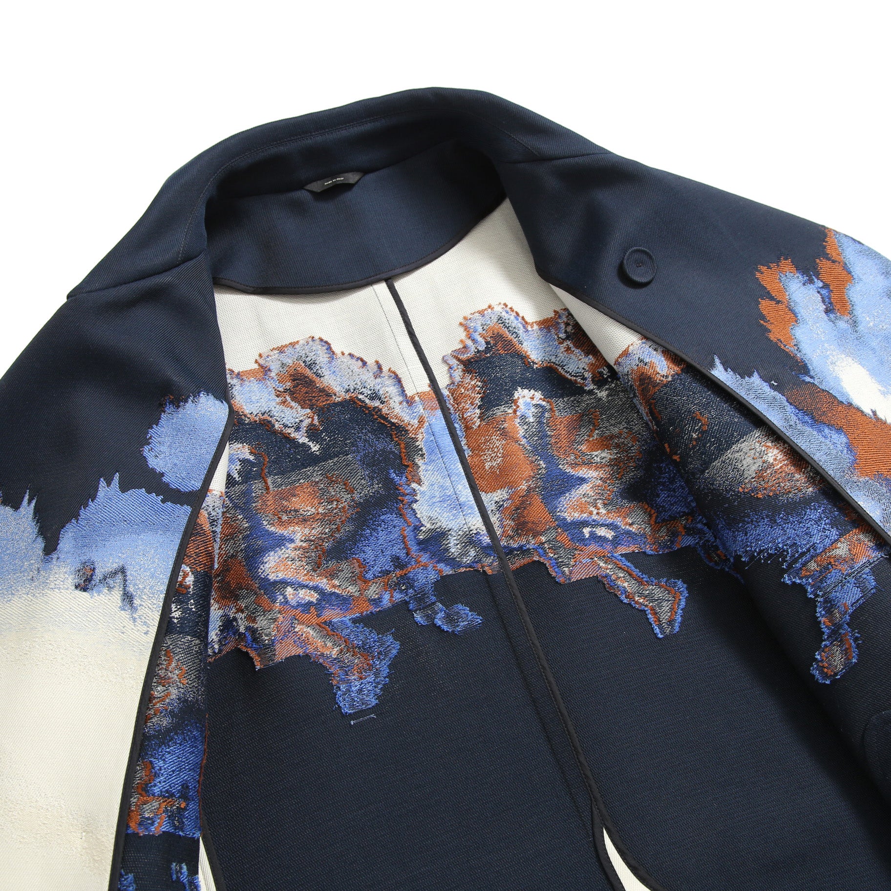希少 極美品 FENDI フェンディ / 定価70万 23SS クラウド モチーフ ジャガード ダブル ロングコート / FF0690 AMZ9 / size 46 コート