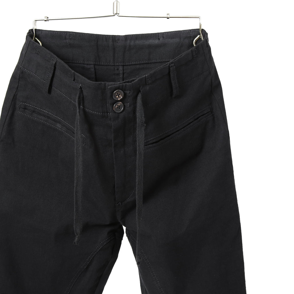 Ann Demeulemeester アンドゥムルメステール / 24SS ストレッチ ハイウエスト スリム テーパード パンツ / size XS (BLACK)