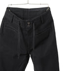 Ann Demeulemeester アンドゥムルメステール / 24SS ストレッチ ハイウエスト スリム テーパード パンツ / size XS (BLACK)