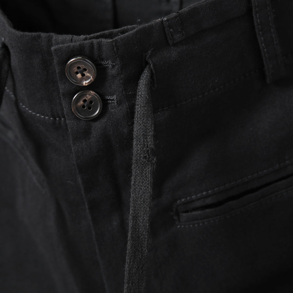 Ann Demeulemeester アンドゥムルメステール / 24SS ストレッチ ハイウエスト スリム テーパード パンツ / size XS (BLACK)