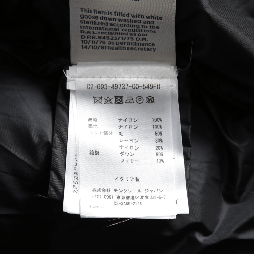 MONCLER モンクレール / 美品 2017 ACANTHUS / 3WAY ダウン コート / カシミヤ混 メルトン / size 1 (BLACK)