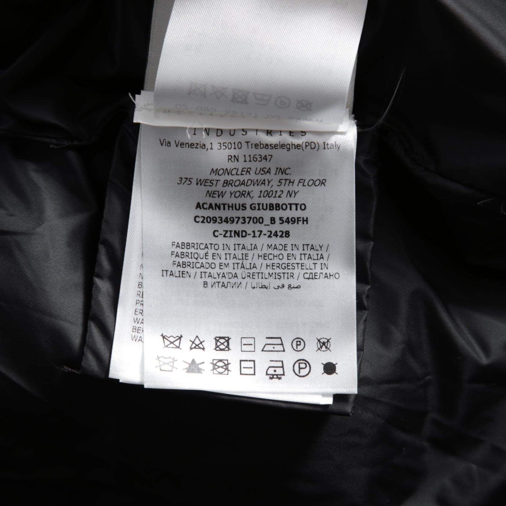 MONCLER モンクレール / 美品 2017 ACANTHUS / 3WAY ダウン コート / カシミヤ混 メルトン / size 1 (BLACK)