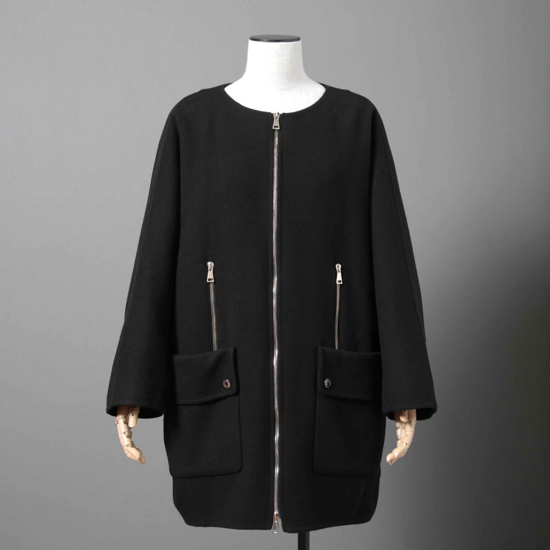 MONCLER モンクレール / 美品 2017 ACANTHUS / 3WAY ダウン コート / カシミヤ混 メルトン / size 1 (BLACK)