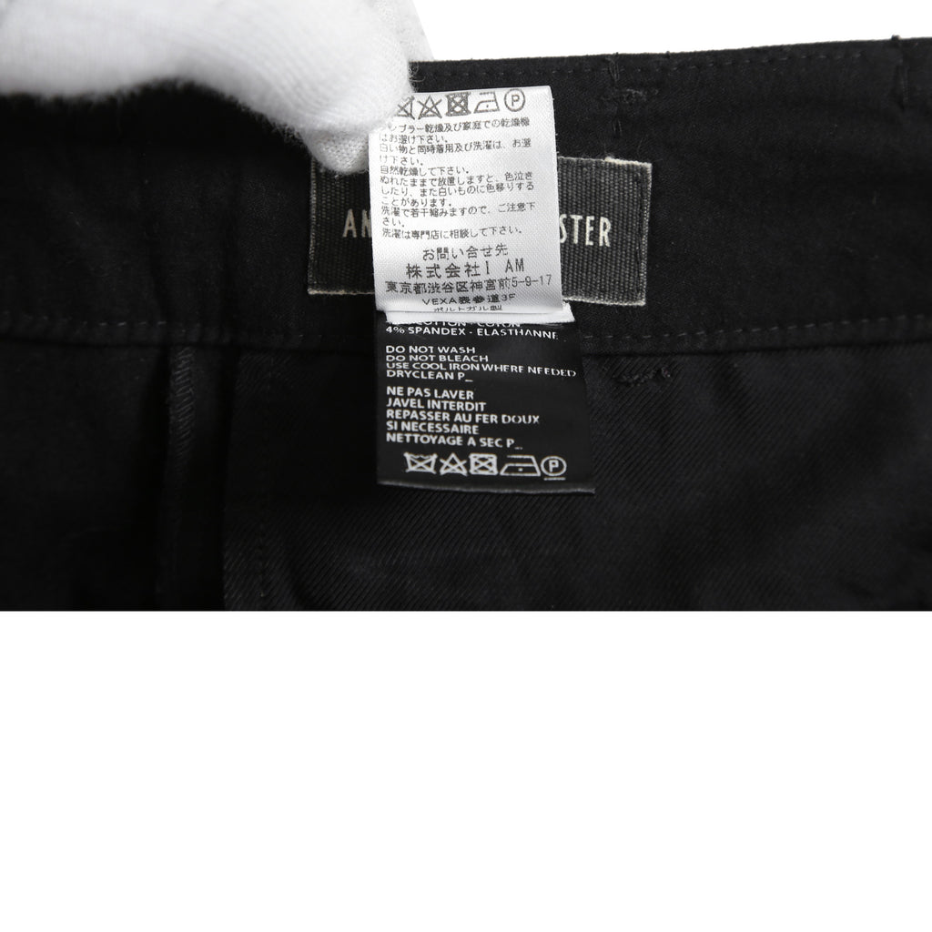 Ann Demeulemeester アンドゥムルメステール / 24SS ストレッチ ハイウエスト スリム テーパード パンツ / size XS (BLACK)
