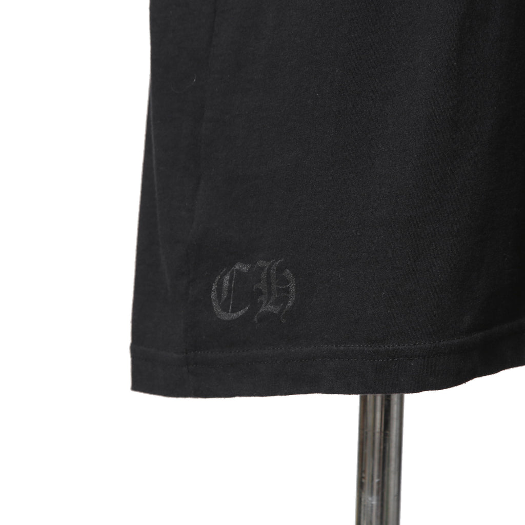 CHROME HEARTS クロムハーツ 20SS 美品 Made In Hollywood バック英字プリント スクロールラベル 半袖Tシャツ size L BLACK YELLOW 国内正規品