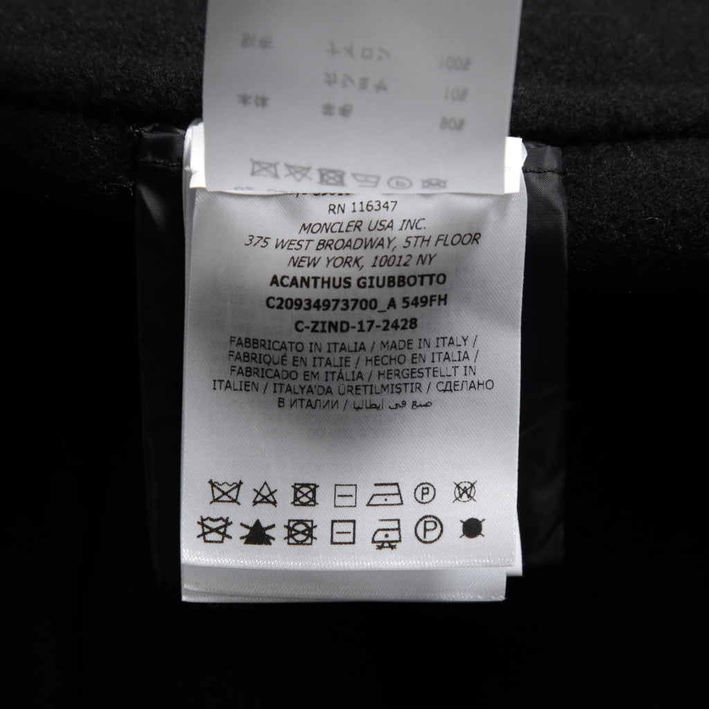 MONCLER モンクレール / 美品 2017 ACANTHUS / 3WAY ダウン コート / カシミヤ混 メルトン / size 1 (BLACK)