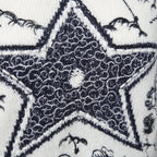 Dior クリスチャン ディオール / 美品 DIOR L'ÉTOILEディオール レトワール エンブロイダリー（刺繍）カシミヤシルク ニットセーター / 014S52WJ029 / size 38 / アイボリー