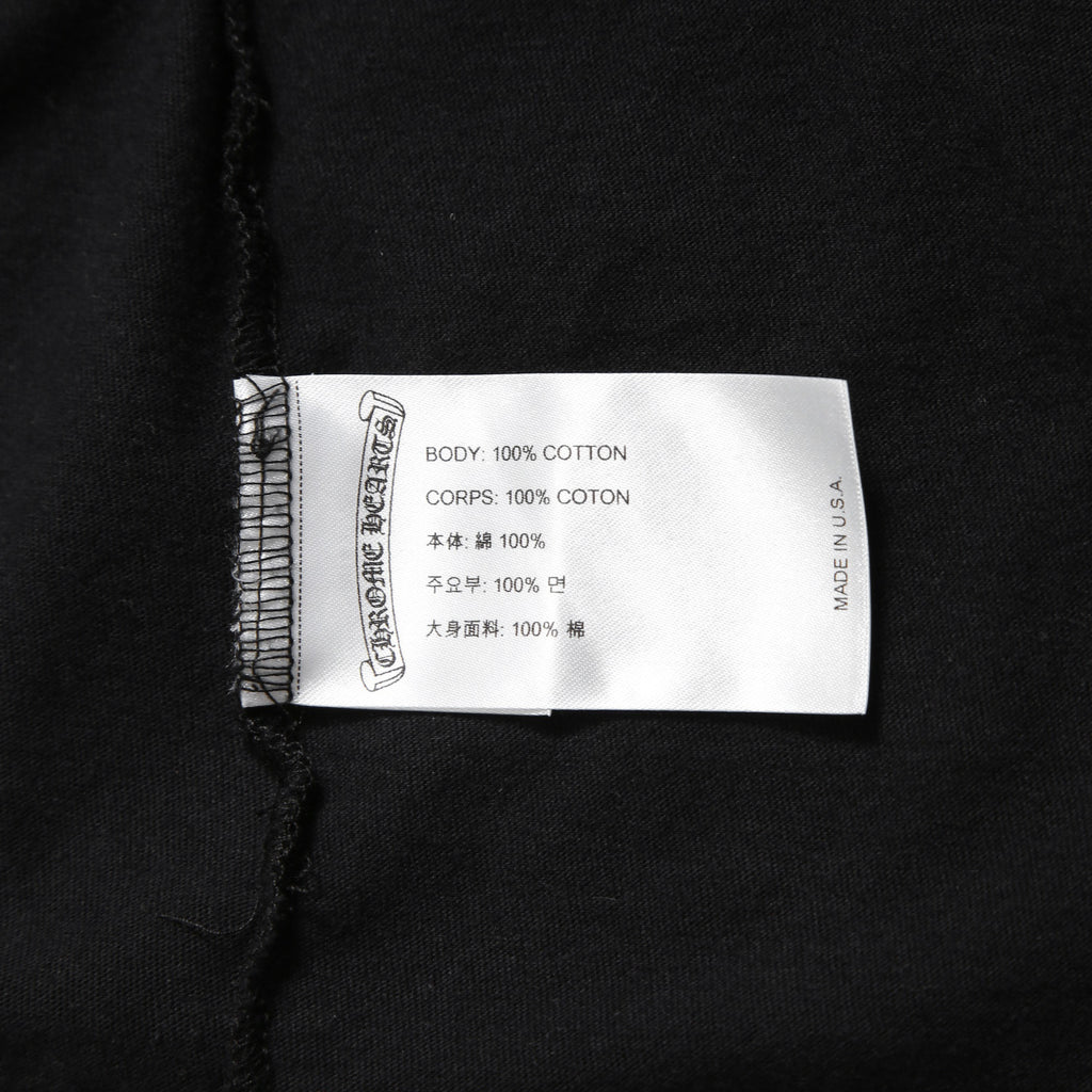 CHROME HEARTS クロムハーツ 20SS 美品 Made In Hollywood バック英字プリント スクロールラベル 半袖Tシャツ size L BLACK YELLOW 国内正規品