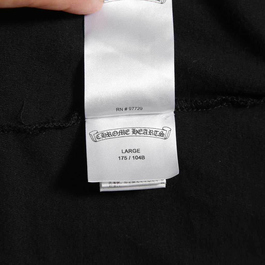 CHROME HEARTS クロムハーツ 20SS 美品 Made In Hollywood バック英字プリント スクロールラベル 半袖Tシャツ size L BLACK YELLOW 国内正規品