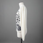 Dior クリスチャン ディオール / 美品 DIOR L'ÉTOILEディオール レトワール エンブロイダリー（刺繍）カシミヤシルク ニットセーター / 014S52WJ029 / size 38 / アイボリー