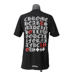 CHROME HEARTS クロムハーツ 20SS 美品 Made In Hollywood バック英字プリント スクロールラベル 半袖Tシャツ size M BLACK WHITE 国内正規品