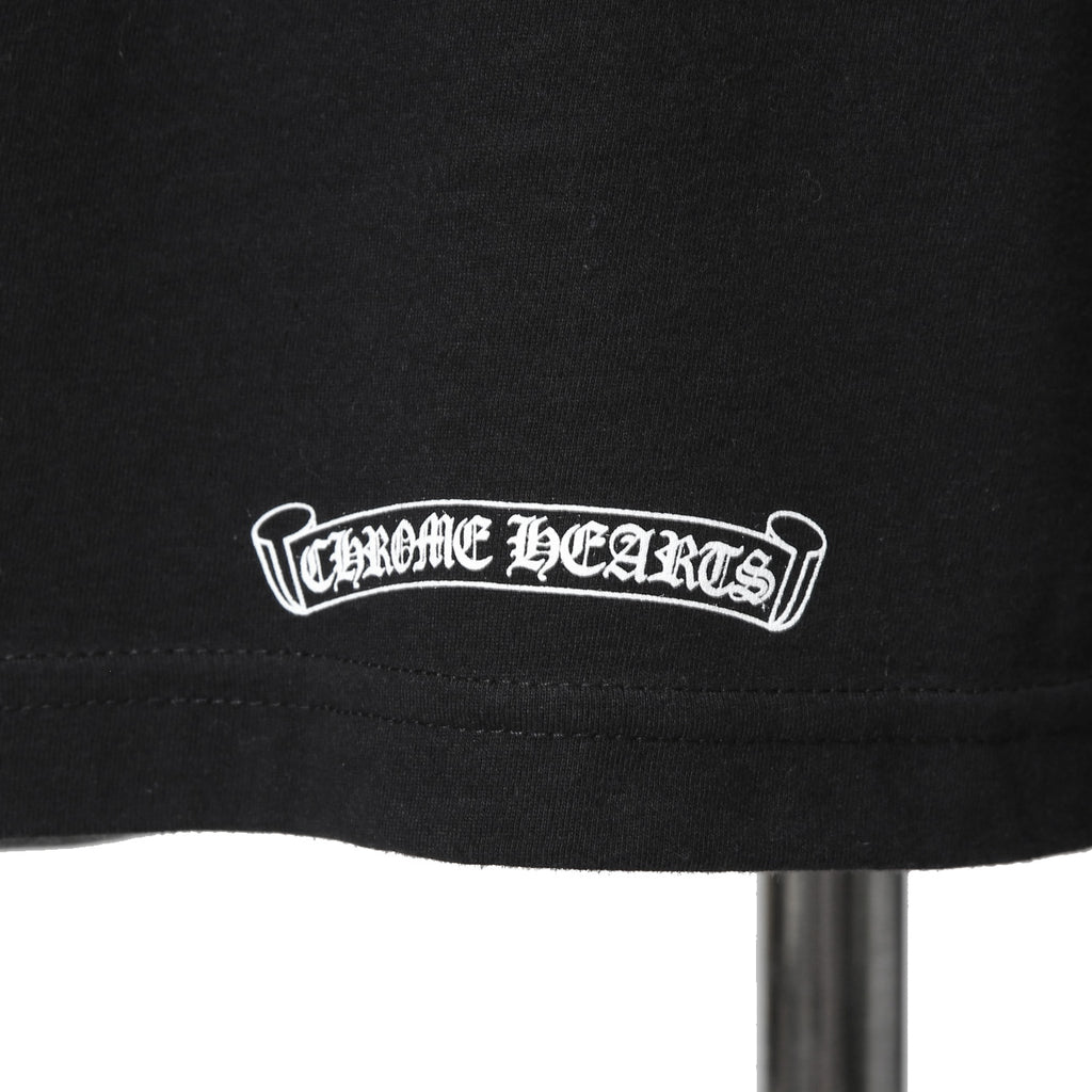 CHROME HEARTS クロムハーツ 20SS 美品 Made In Hollywood バック英字プリント スクロールラベル 半袖Tシャツ size M BLACK WHITE 国内正規品
