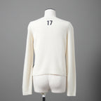 Dior クリスチャン ディオール / 美品 DIOR L'ÉTOILEディオール レトワール エンブロイダリー（刺繍）カシミヤシルク ニットセーター / 014S52WJ029 / size 38 / アイボリー