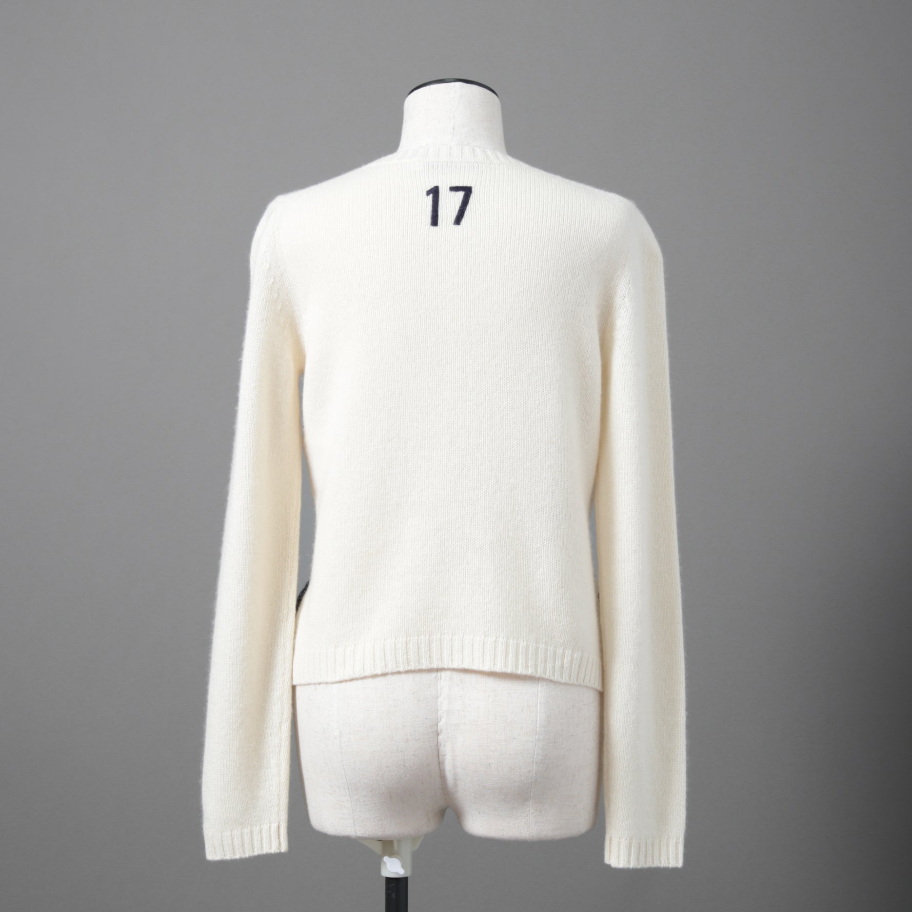 Dior クリスチャン ディオール / 美品 DIOR L'ÉTOILEディオール レトワール エンブロイダリー（刺繍）カシミヤシルク ニットセーター / 014S52WJ029 / size 38 / アイボリー