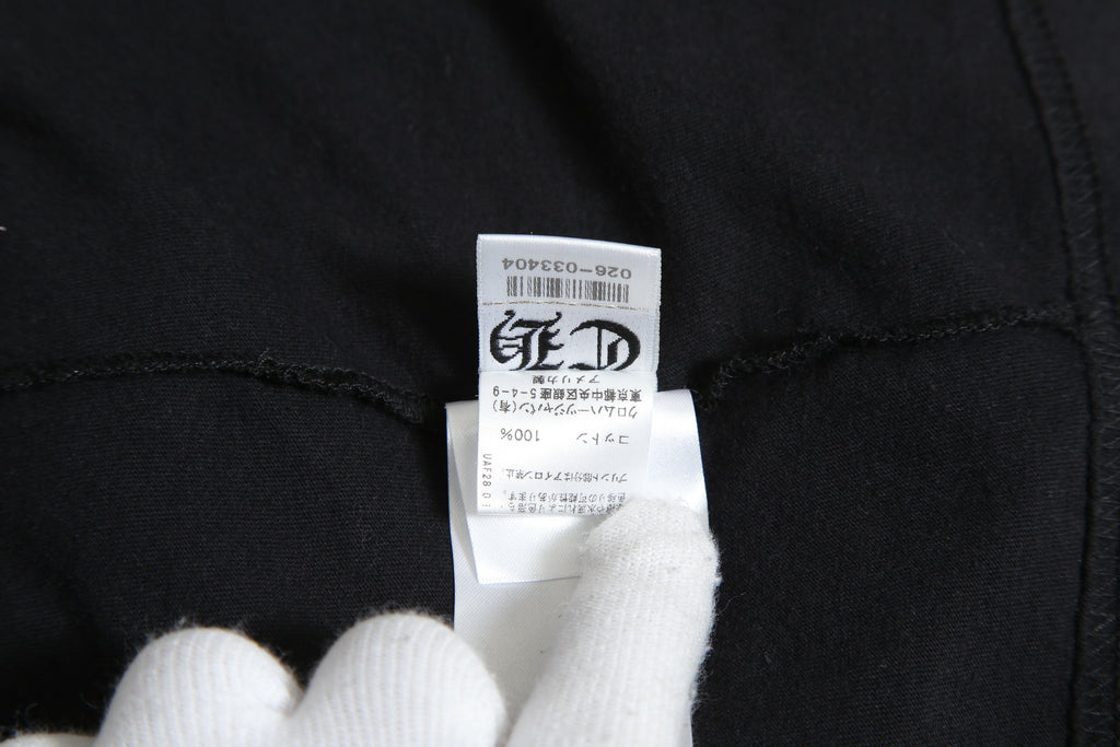 CHROME HEARTS クロムハーツ 20SS 美品 Made In Hollywood バック英字プリント スクロールラベル 半袖Tシャツ size L BLACK YELLOW 国内正規品