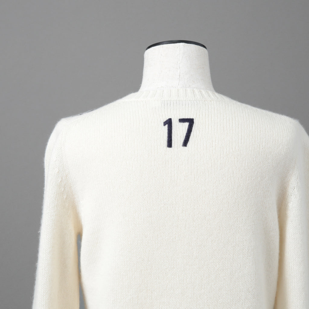 Dior クリスチャン ディオール / 美品 DIOR L'ÉTOILEディオール レトワール エンブロイダリー（刺繍）カシミヤシルク ニットセーター / 014S52WJ029 / size 38 / アイボリー
