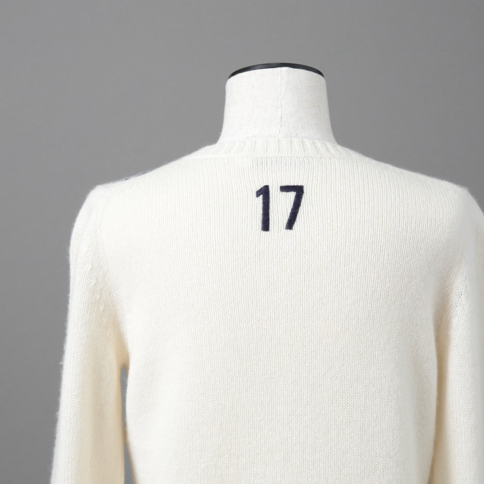 Dior クリスチャン ディオール / 美品 DIOR L'ÉTOILEディオール レトワール エンブロイダリー（刺繍）カシミヤシルク ニットセーター / 014S52WJ029 / size 38 / アイボリー