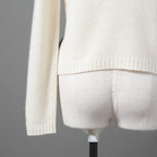 Dior クリスチャン ディオール / 美品 DIOR L'ÉTOILEディオール レトワール エンブロイダリー（刺繍）カシミヤシルク ニットセーター / 014S52WJ029 / size 38 / アイボリー