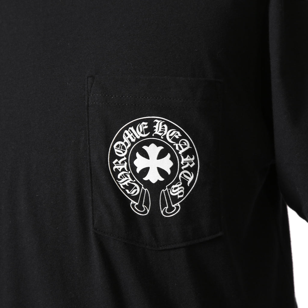 CHROME HEARTS クロムハーツ 20SS 美品 Made In Hollywood バック英字プリント スクロールラベル 半袖Tシャツ size M BLACK WHITE 国内正規品