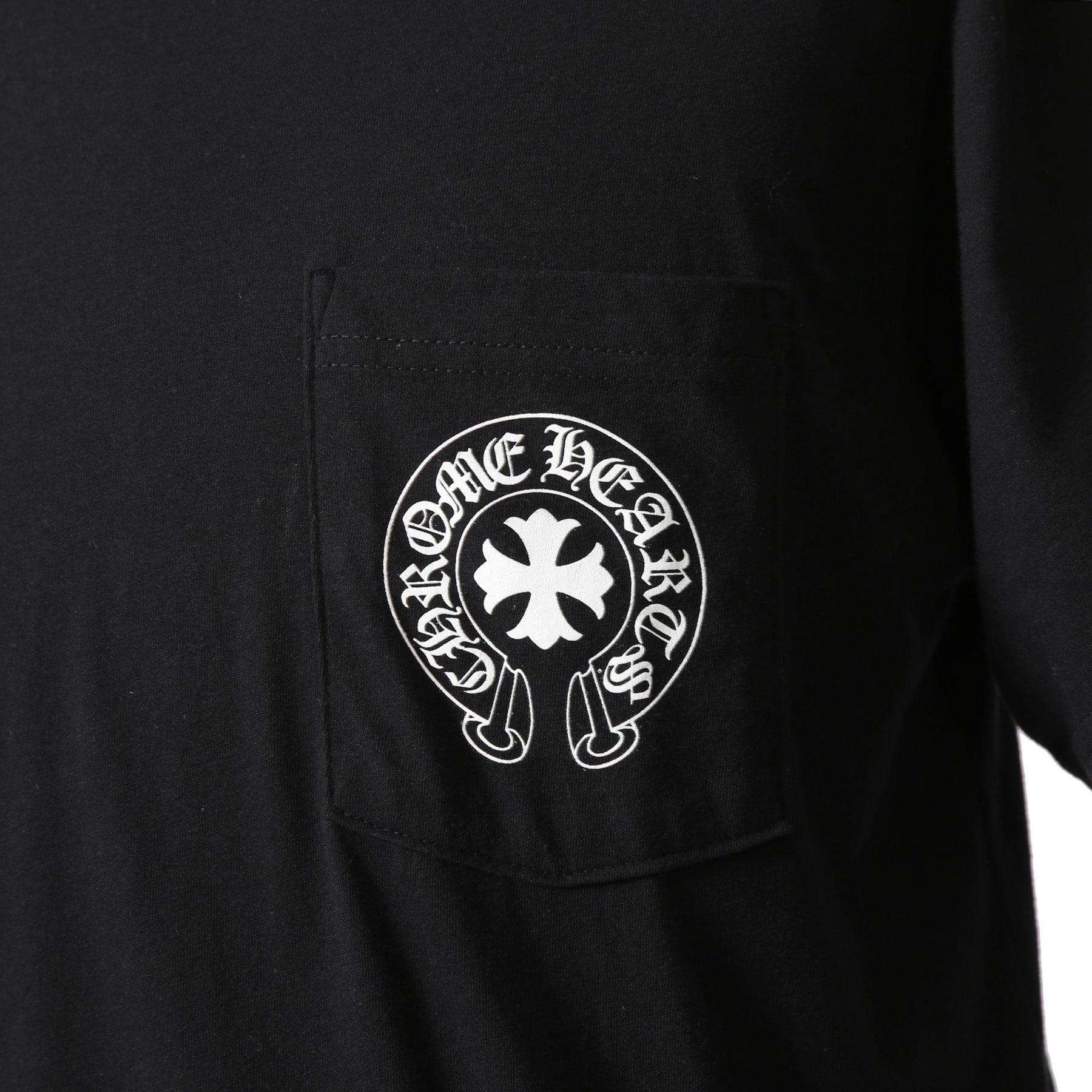 CHROME HEARTS クロムハーツ 20SS 美品 Made In Hollywood バック英字プリント スクロールラベル 半袖Tシャツ size M BLACK WHITE 国内正規品