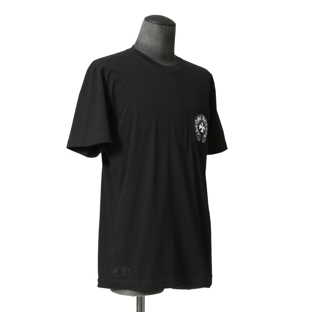 CHROME HEARTS クロムハーツ 20SS 美品 Made In Hollywood バック英字プリント スクロールラベル 半袖Tシャツ size M BLACK WHITE 国内正規品
