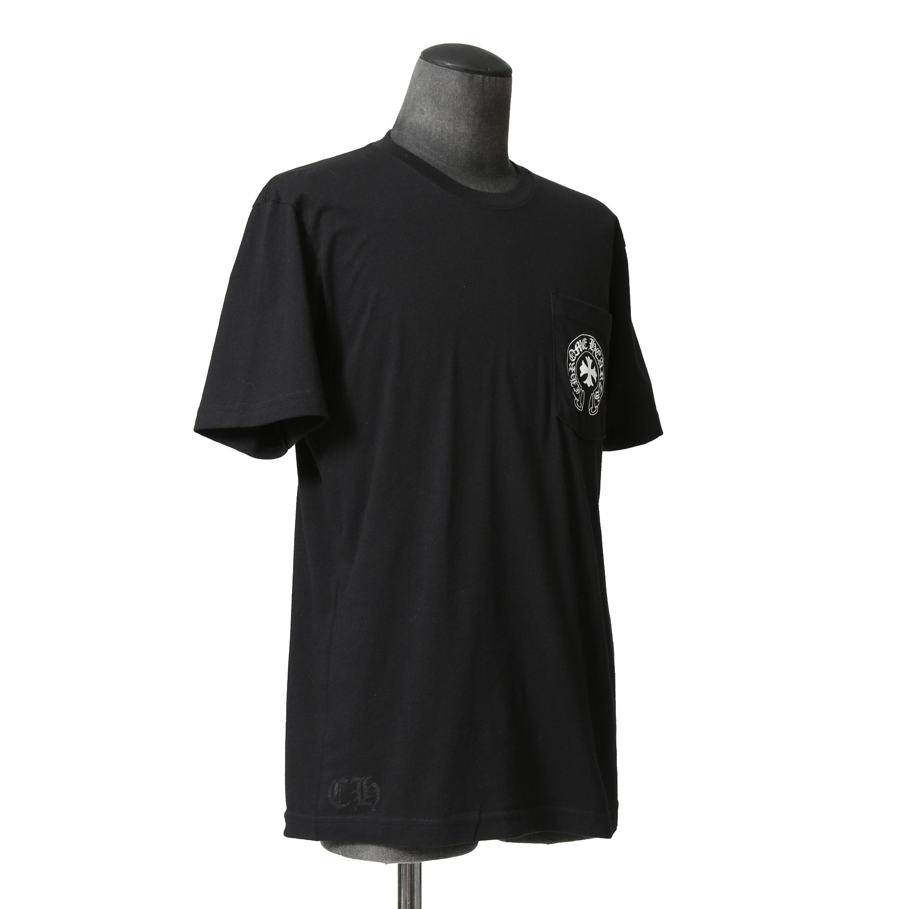 CHROME HEARTS クロムハーツ 20SS 美品 Made In Hollywood バック英字プリント スクロールラベル 半袖Tシャツ size M BLACK WHITE 国内正規品