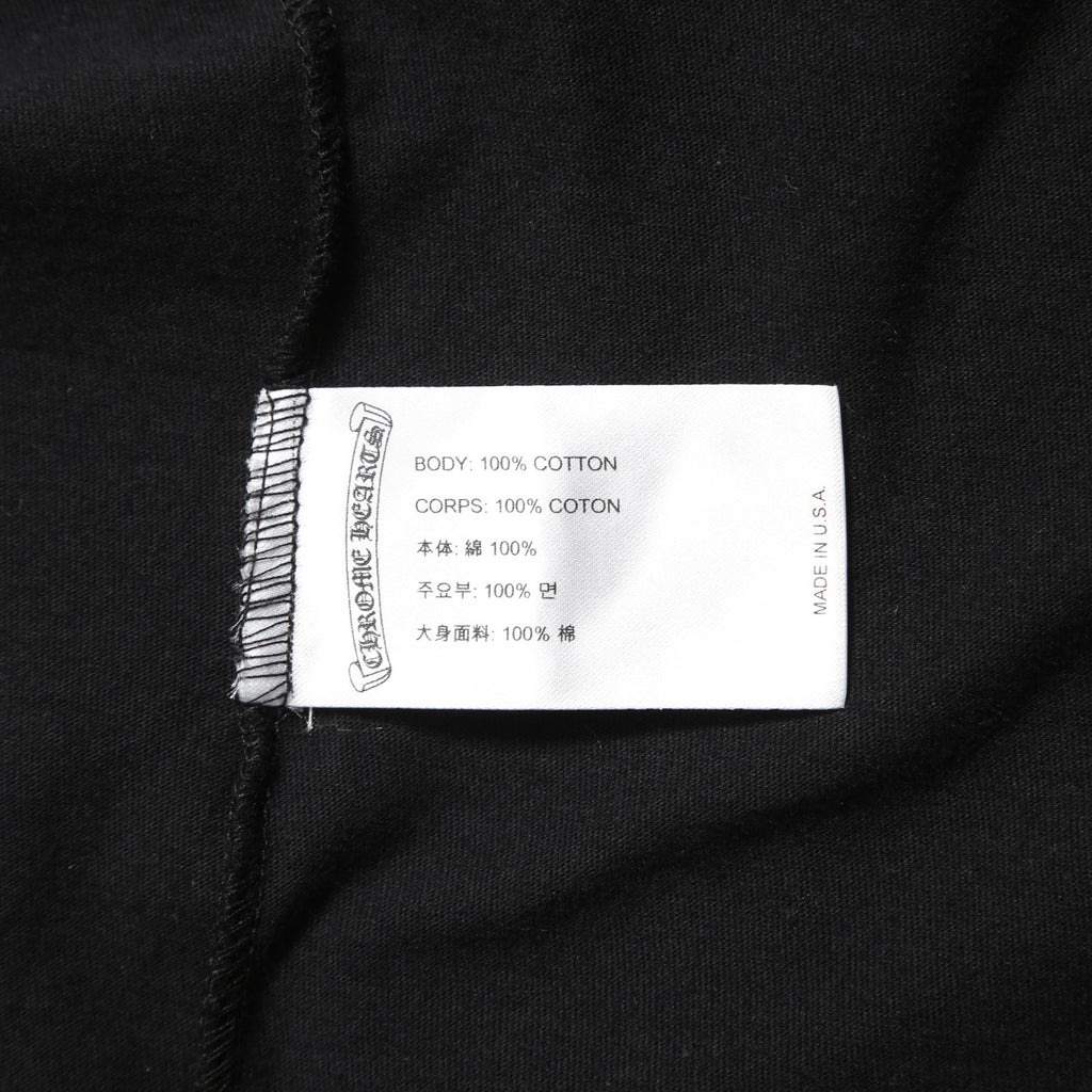 CHROME HEARTS クロムハーツ 20SS 美品 Made In Hollywood バック英字プリント スクロールラベル 半袖Tシャツ size M BLACK WHITE 国内正規品