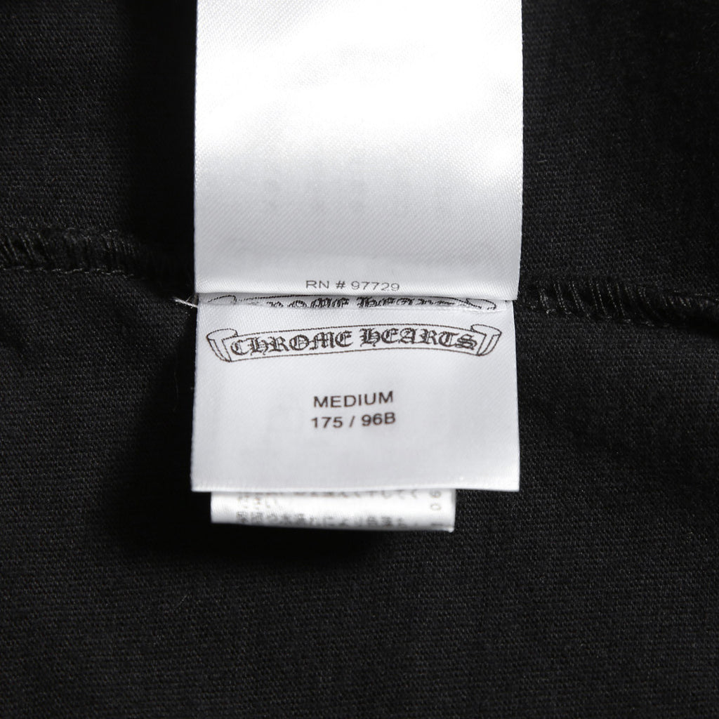 CHROME HEARTS クロムハーツ 20SS 美品 Made In Hollywood バック英字プリント スクロールラベル 半袖Tシャツ size M BLACK WHITE 国内正規品