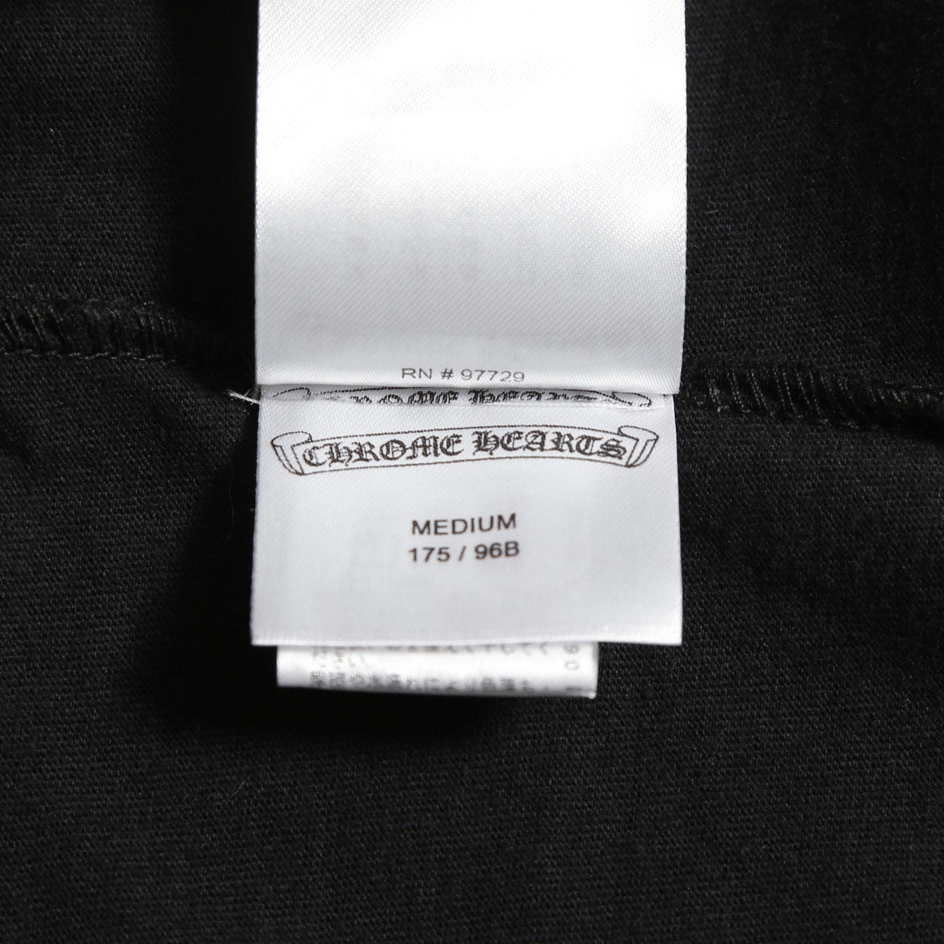 CHROME HEARTS クロムハーツ 20SS 美品 Made In Hollywood バック英字プリント スクロールラベル 半袖Tシャツ size M BLACK WHITE 国内正規品