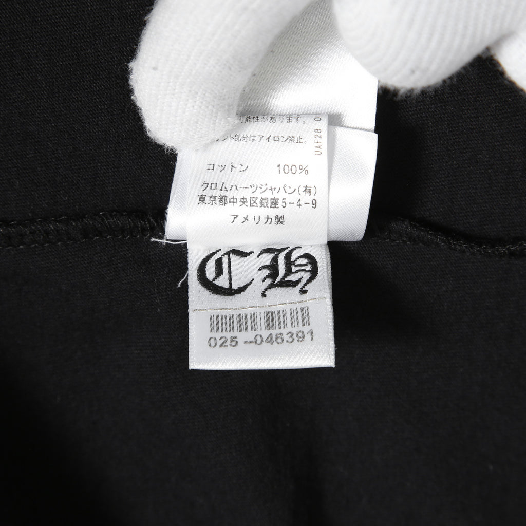 CHROME HEARTS クロムハーツ 20SS 美品 Made In Hollywood バック英字プリント スクロールラベル 半袖Tシャツ size M BLACK WHITE 国内正規品
