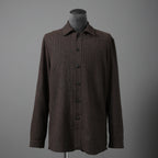 新品 BIEK VERSTAPPEN ビークファースタッペン / 24-25AW Liberte KOBE 別注 Wool Silk Shirt / Hand Dyed / 長袖シャツ / size S (BROWN CHECK)
