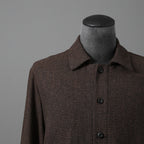 新品 BIEK VERSTAPPEN ビークファースタッペン / 24-25AW Liberte KOBE 別注 Wool Silk Shirt / Hand Dyed / 長袖シャツ / size S (BROWN CHECK)