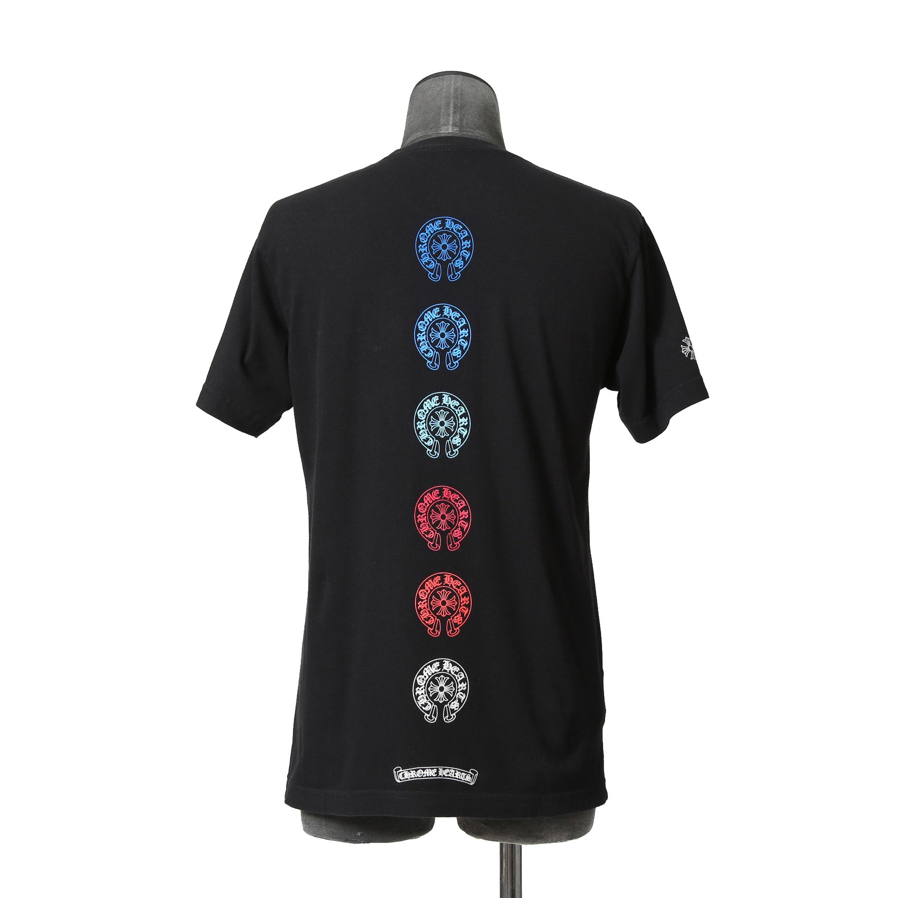 CHROME HEARTS クロムハーツ / 美品 Multi Color Horse Shoe T-shirt ホースシュー マルチカラー 半袖Tシャツ / size M (BLACK) 国内正規品