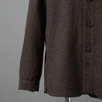 新品 BIEK VERSTAPPEN ビークファースタッペン / 24-25AW Liberte KOBE 別注 Wool Silk Shirt / Hand Dyed / 長袖シャツ / size S (BROWN CHECK)