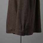 新品 BIEK VERSTAPPEN ビークファースタッペン / 24-25AW Liberte KOBE 別注 Wool Silk Shirt / Hand Dyed / 長袖シャツ / size S (BROWN CHECK)