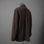 新品 BIEK VERSTAPPEN ビークファースタッペン / 24-25AW Liberte KOBE 別注 Wool Silk Shirt / Hand Dyed / 長袖シャツ / size S (BROWN CHECK)