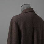 新品 BIEK VERSTAPPEN ビークファースタッペン / 24-25AW Liberte KOBE 別注 Wool Silk Shirt / Hand Dyed / 長袖シャツ / size S (BROWN CHECK)