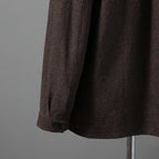 新品 BIEK VERSTAPPEN ビークファースタッペン / 24-25AW Liberte KOBE 別注 Wool Silk Shirt / Hand Dyed / 長袖シャツ / size S (BROWN CHECK)